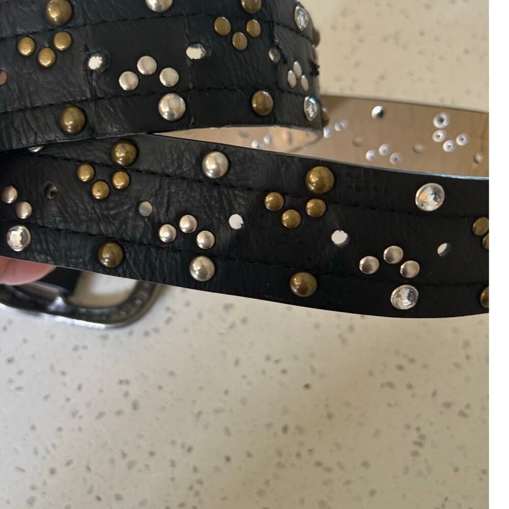 Western Black Bling Belt - Picture 7 of 8